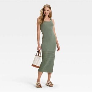 Elegant Green Sleeveless Dress
